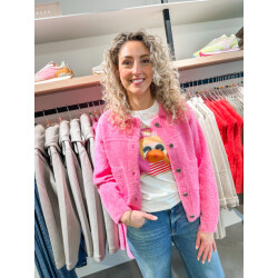 Rino & Pelle Bubbly.5002521 rino en pelle boxy jacket bright pink