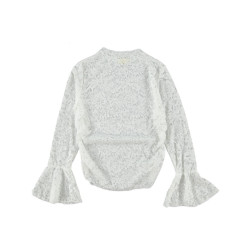 Turquoise Top lange mouw 2128 top kant