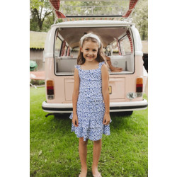 Looxs Revolution Zomerse top kobalt hartjes voor meisjes in de kleur
