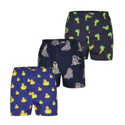 Happy Shorts Wijde boxershorts heren met print 3-pack