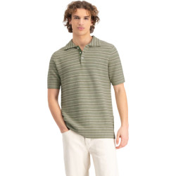 Law of the sea Vague jacquard knitted polo