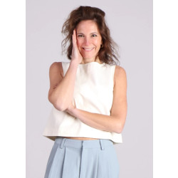 Grace & Mila Pepino cropped top mouwloos