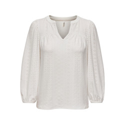 Only Onlsandra 34 split top jrs off-white