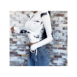 The Dezzy Factory Tie-dye top | zwart