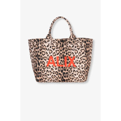 Alix The Label Leopard canvas shopper -