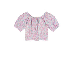 NoNo Zomer blouse meisjes - cropped, aop tomas