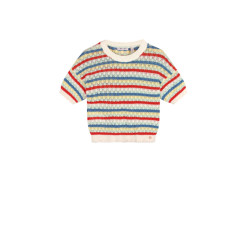 NoNo Zomer sweater meisjes wit crochet gebreid keya