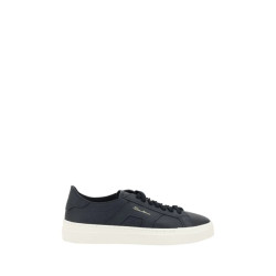 Santoni Leather sneakers met monochrome paneel ontwerp