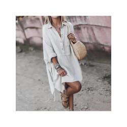 The Dezzy Factory Oversized blouse jurk | wit