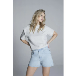 Homage to Denim H-cs25m20 denim short with double pockets