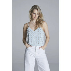 Homage to Denim H-cs25m102 top with embellishment