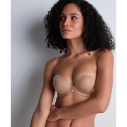 Aubade Sheer emotion strapless bh 4mp06 sand