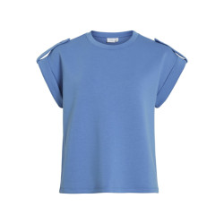 Vila Visiffi o-neck cap sleeve toppb licht