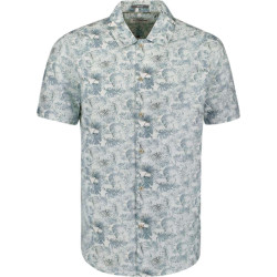 No Excess Shirt short sleeve allover printed blue