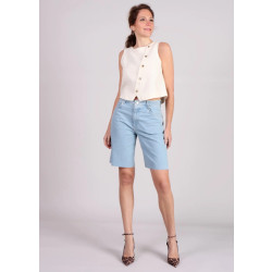 Homage to Denim Homage stevie long shorts light vintage wash