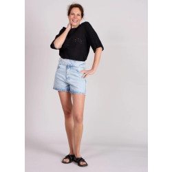 Homage to Denim Homage shorts h belt detail licht