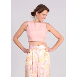FRNCH Lola top mouwloos cropped