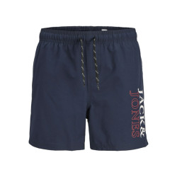 Jack & Jones Zwemshort jpstmaui double logo effen donker