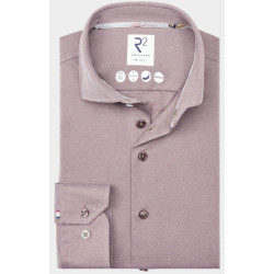 R2 Amsterdam Casual hemd lange mouw solid japanese knitted 128.wsp.001/041