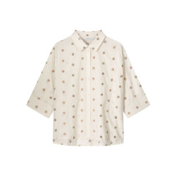 Summum 3/4 sleeve blouse scattered emboideryy 2s3054-11624