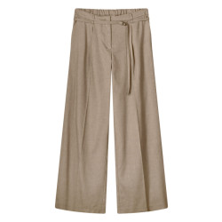 Summum Trousers wide linen blend twill 4s2767-12157