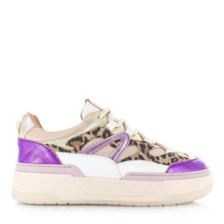 DWRS Label Dwrs walton leopard sneakers sand lage sneakers dames