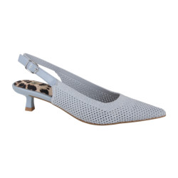 La Strada 2403346-4502 lt grey/silver knitted dames pumps