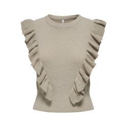 Only Onlashley sl o-neck knt taupe