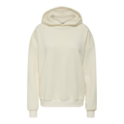 Only Onlkaren ls hoodie print box sweater off-white