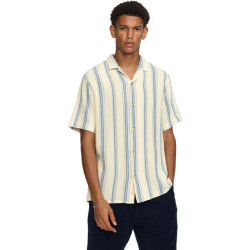 Revolution Short sleeved cuban shirt blue