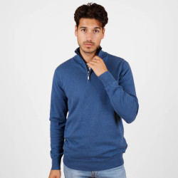 Q1905 Trui kralingen denim melange