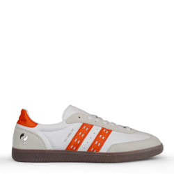 Q1905 Sneaker titanium wit/oranje