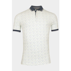 Baileys Polo korte mouw poloshirt pique all over prin 515229/72