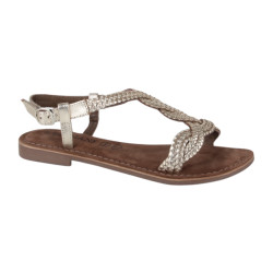 Lazamani 75029 gold dames sandalen sportief