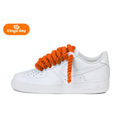 Nike Air force 1 low rope laces orange custom