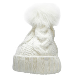 4F Dames gebreide bobble muts