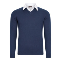 Cappuccino Italia Mock pullover navy