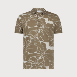 Blue Industry De bloemdessin polo |