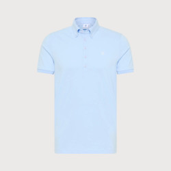 Blue Industry Button-down polo |