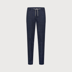 Blue Industry Jersey chino ruitmotief |