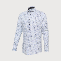 Blue Industry Overhemd jersey, bloemen motief |