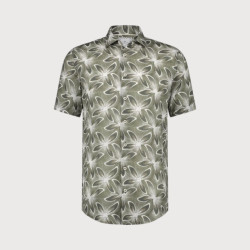 Blue Industry Cotton linnen overhemd korte mouw |