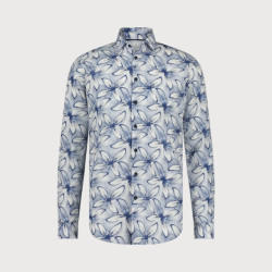 Blue Industry Print overhemd bloem |