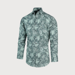 Blue Industry Groen paisley print overhemd |