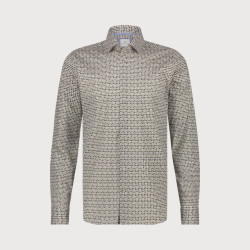 Blue Industry Het retro print overhemd |