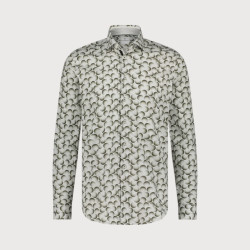 Blue Industry All-over print stretch overhemd |