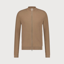 Blue Industry Structuur gebreid rits vest |