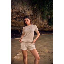 Malelions Women kiki t-shirt humus/taupe md3-ss25-07-758