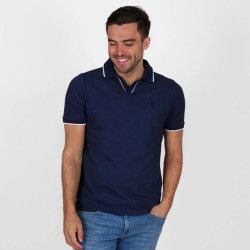 Q1905 Polo shirt stein – donker melange