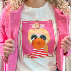 Rino & Pelle Nanouk.7002521 rino en pelle t-shirt h print snow white tres chic